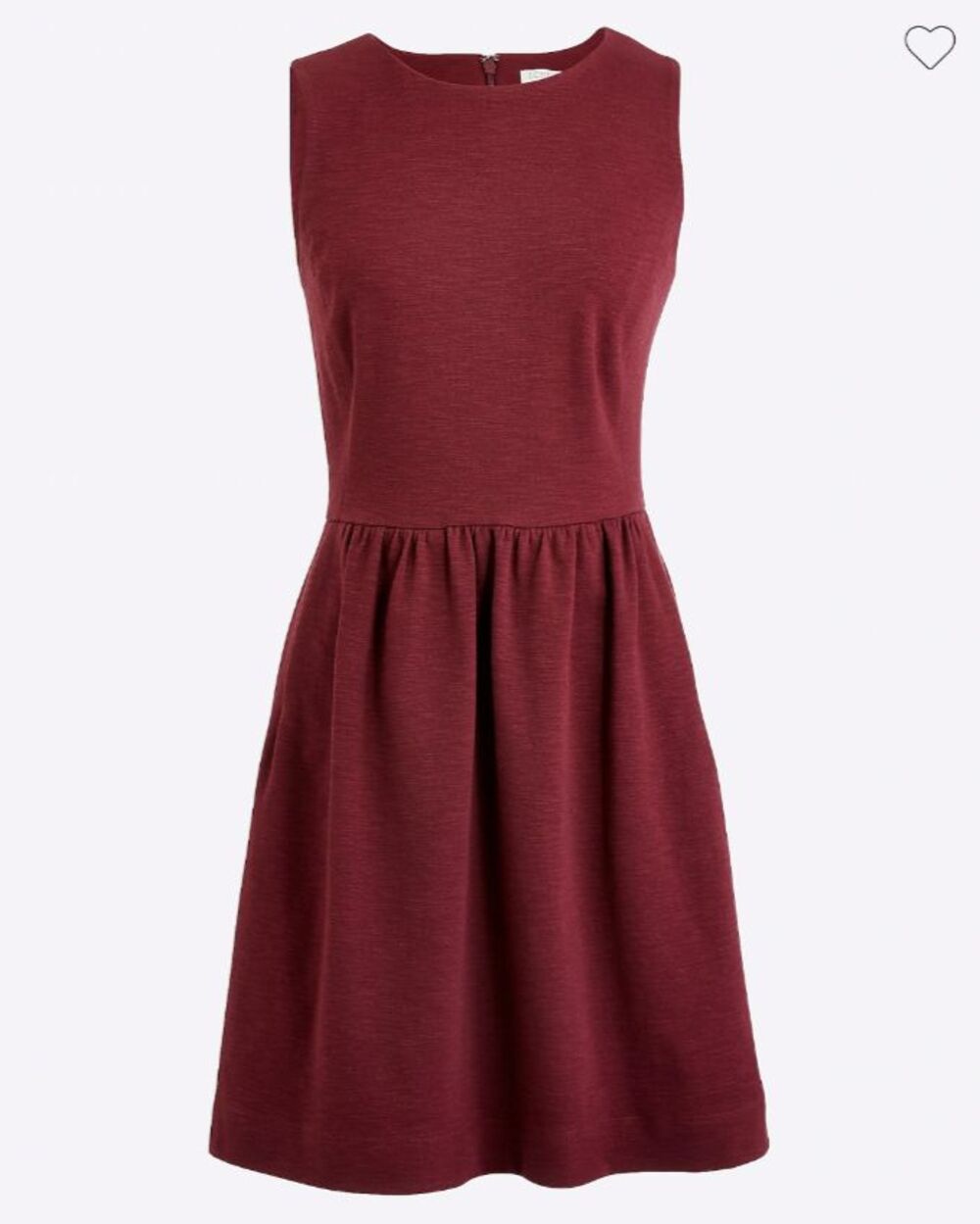 J.CREW Dress Womens Small Burgundy Fit & Flare Sleeveless Stretch Pockets NWT